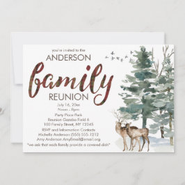 Convites Reunião de família rústica da árvore do país