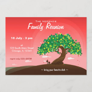 Convites Reunião de Família (Vermelho)
