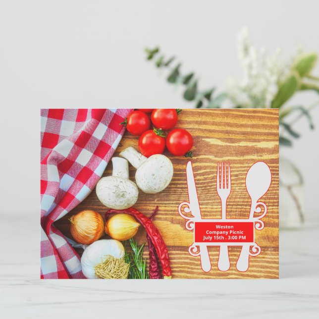 Convites Reunião de Picnic da empresa (Em pé/Frente)