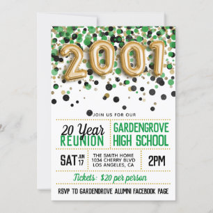 Convites Reunião do Segundo grau College 2001