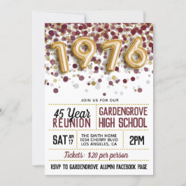 Convites Reunião do Segundo grau College de 1976