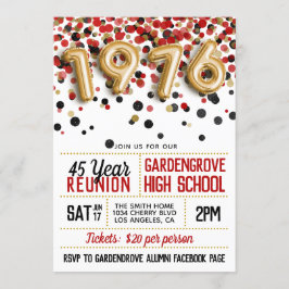 Convites Reunião do Segundo grau College de 1976