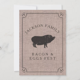 Convites Reunião Familiar Brunch Fazenda Rústica