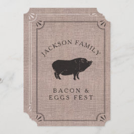 Convites Reunião Familiar Brunch Fazenda Rústica