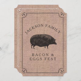 Convites Reunião Familiar Brunch Fazenda Rústica