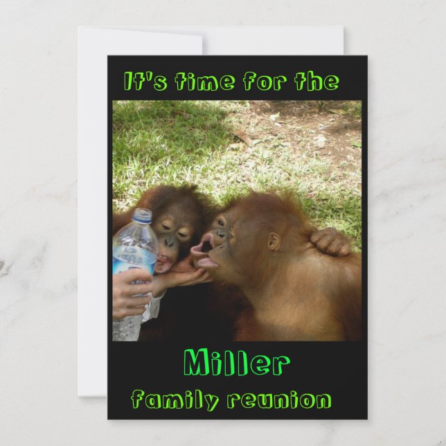 Convites Reunião Familiar Engraçado (Frente)