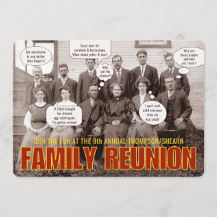 Convites Reunião Familiar   Fotografia Ancestral Engraçad