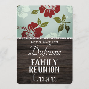 Convites Reunião Familiar Luau