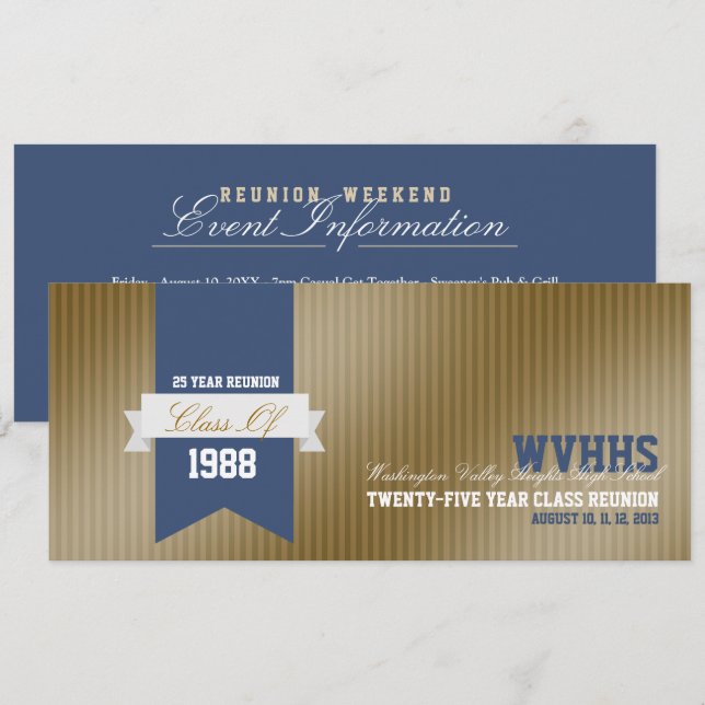 Convites Reunião formal de Segundo grau moderno (Frente/Verso)