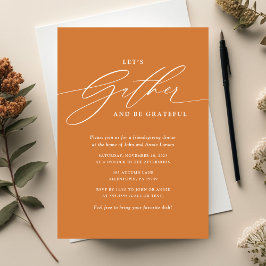 Convites Reunião Laranja e Seja Grato Ação de Graças dos Am
