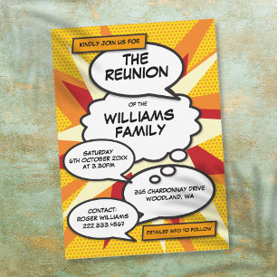 Convites Reunião, Reunião de Família, Livro de Histórias em