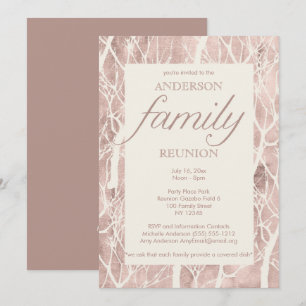 Convites Reunião rústica da árvore genealógica da flore