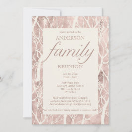 Convites Reunião rústica da árvore genealógica da floresta