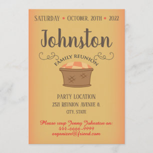 Convites Reuniões familiares salvam a data design