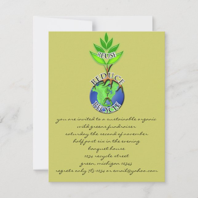 Convites ReUse o Reciclar ReDuce (Frente)