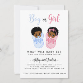 Convites Revelação de Gênero Bebê Maltratado pelos Negros A