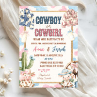 Revelação de Gênero Cowboy ou Cowgirl Wild West