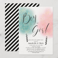 Revelação de Gênero de algodão doce rosa e lacrimo