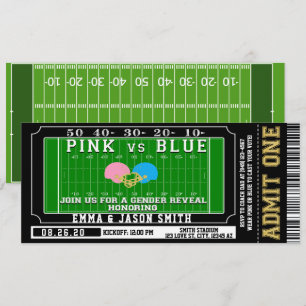 Convites Revelação de Gênero de Bebês com Bilhete de Fu