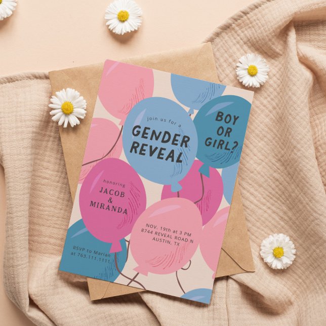 Convites Revelação de Gênero dos Balões (Criador carregado)