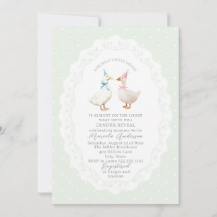Convites Revelação de gênero Elegante Goose Boba em Aquarel
