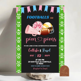 Convites Revelação de Gênero Futebol ou Pom Poms