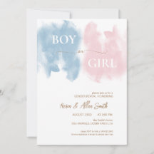 Revelação de Gênero Moderno de Aquarela