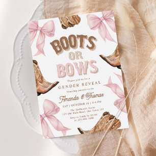 Convites Revelação de Gênero Ocidental de Boots ou Arcos