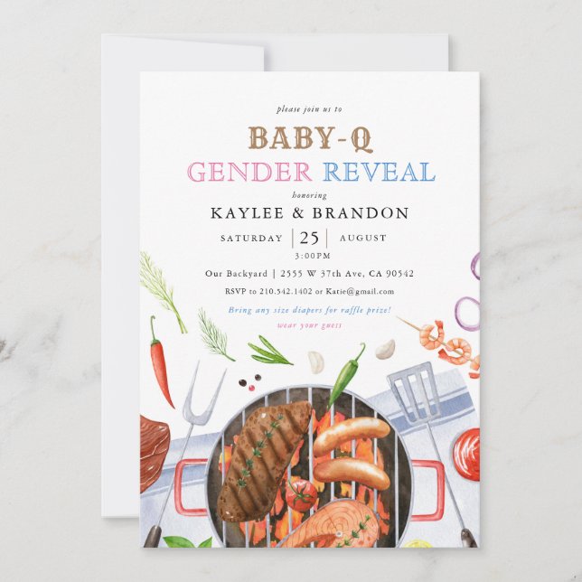 Convites Revelação do Bender de CHURRASCO Co-ed Coed de Coo (Frente)