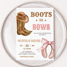 Convites Revelação do Sexo Botas e Laços