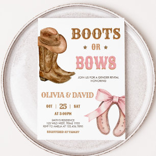 Convites Revelação do Sexo Botas e Laços