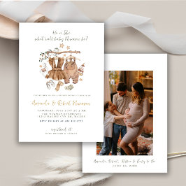 Convites Rever Gênero Boho Clothesline Chá de fraldas