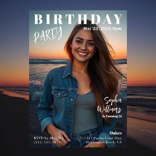 Convites Revista Cobrir Beach Birthday