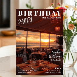 Convites Revista Cobrir Beach Birthday
