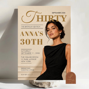 Convites revista de aniversário de mulher clássico elegante