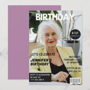 Convites Revista de Fotos Engraçadas e Elegantes 81º aniver
