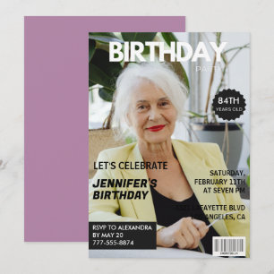 Convites Revista de Fotos Engraçadas e Elegantes 84º aniver