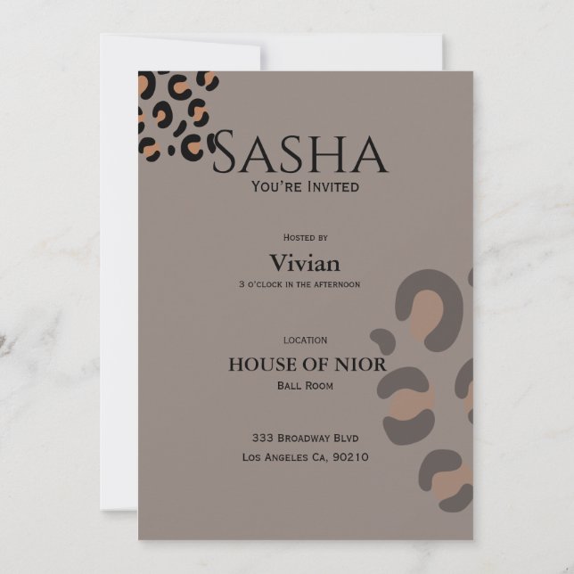 Convites revista de moda da festa de despedida de solteira (Verso)