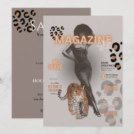 Convites Revista de moda da festa de despedida de solteira