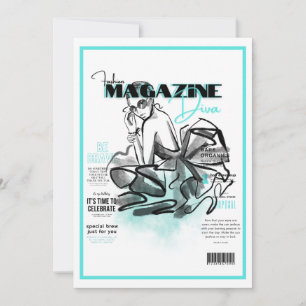 Convites Revista de moda diva da despedida de solteira