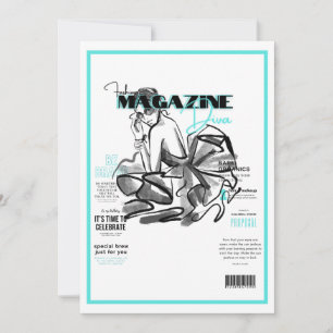 Convites revista de moda diva da festa de despedida de solt