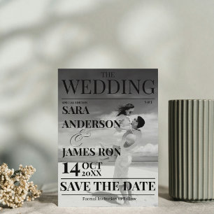 Convites Revista Editorial Casamento Salve a Data