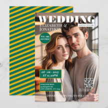 Revista Emerald Green & Gold Foto de Casamento