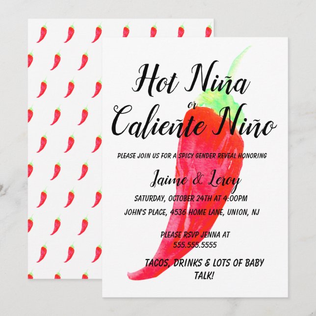 Convites Revolução de Gênero Picy Pepper Niña Niño (Frente/Verso)