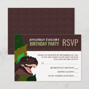 Convites Rex Dinosaur Party Child's Birthday RSVP