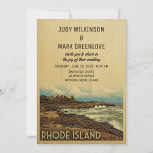Convites Rhode Island Wedding Invitation Vintage Retro