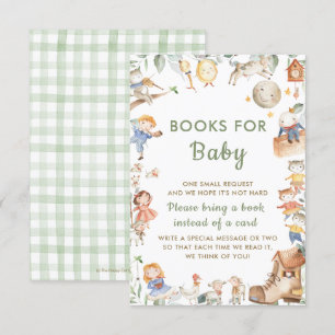 Convites Rhyme Greenery Traga um Livro