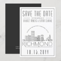 Richmond Wedding | Skyline Estilizado Salvar a Dat
