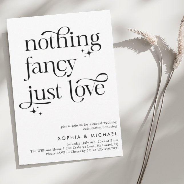 Convites Rico De Nada Impressionante Adora Casamento Casual (Criador carregado)