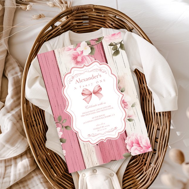 Convites Rico Floral Arco Bonito primeiro aniversario ONE G (Criador carregado)